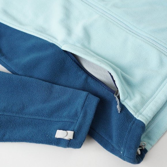 The North Face Full-Zip Fleece Jacket Outdoor Embroidered Logo Blue Women Size M - Picture 10 of 16